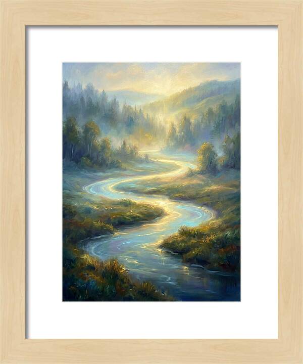Winding River At Dawn