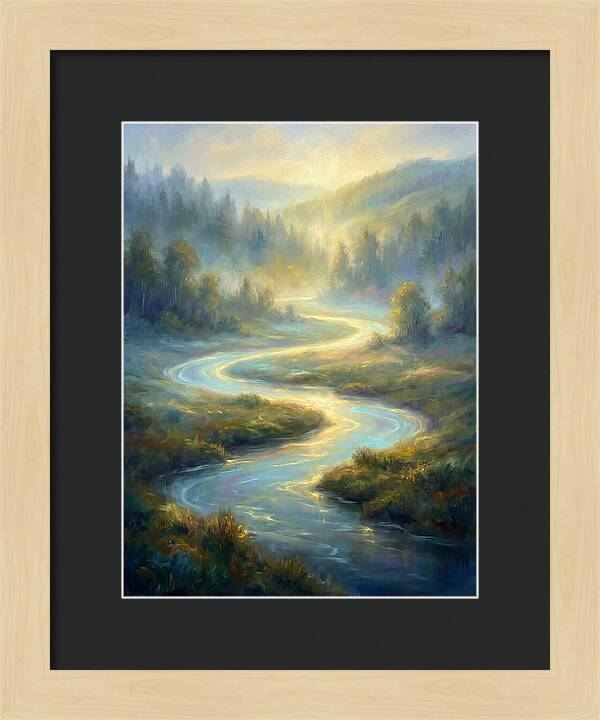 Winding River At Dawn