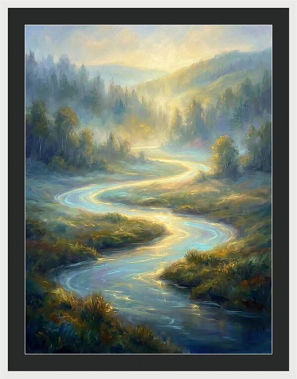 Winding River At Dawn