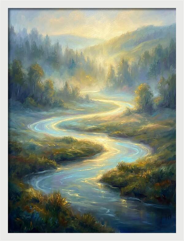Winding River At Dawn