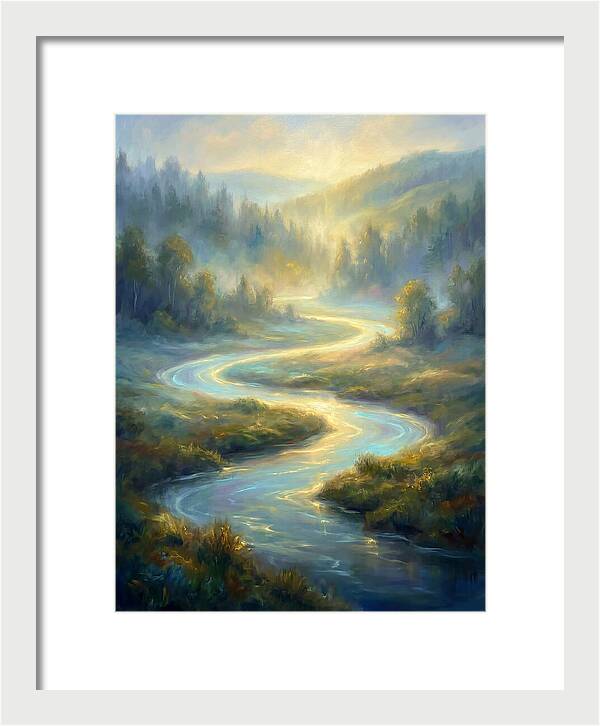 Winding River At Dawn
