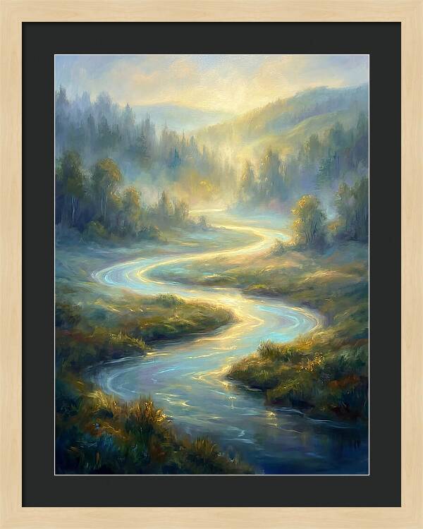 Winding River At Dawn