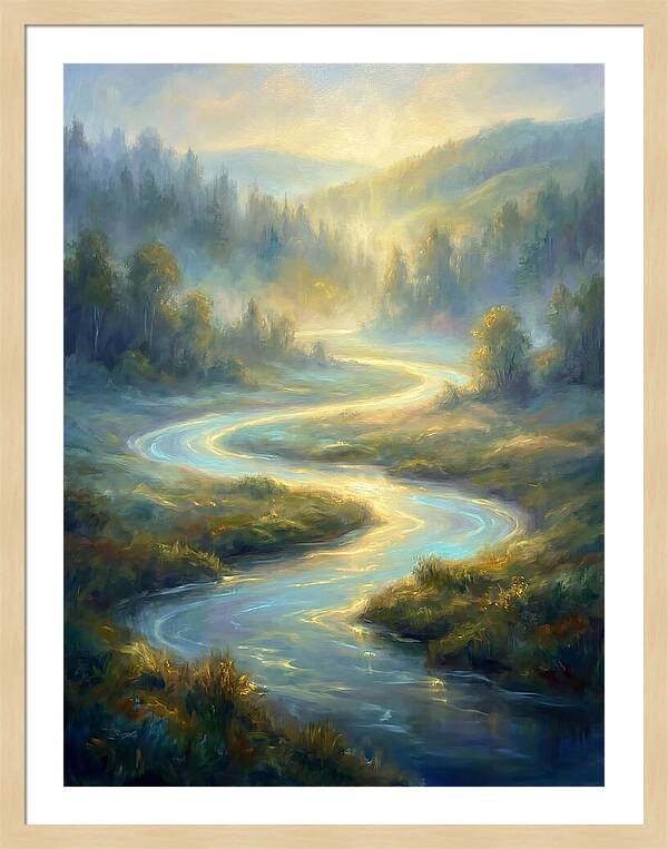 Winding River At Dawn