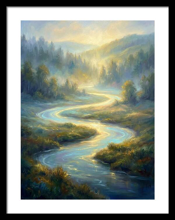 Winding River At Dawn