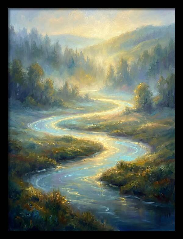 Winding River At Dawn