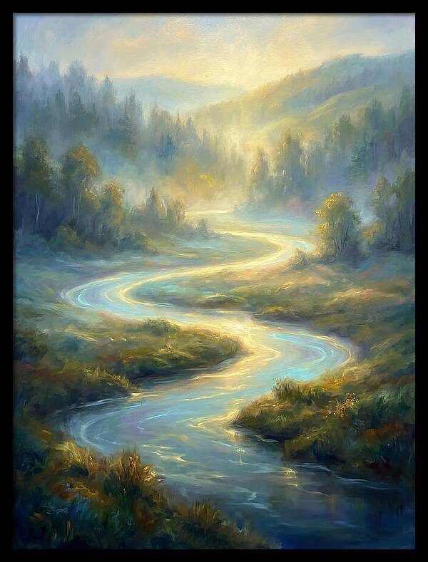 Winding River At Dawn