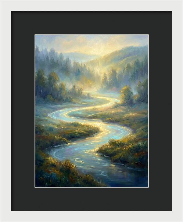 Winding River At Dawn