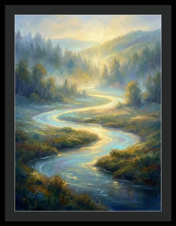 Winding River At Dawn