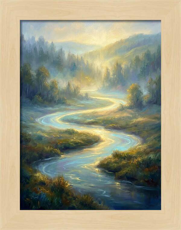 Winding River At Dawn