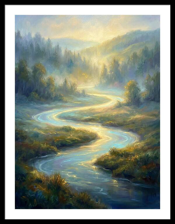 Winding River At Dawn