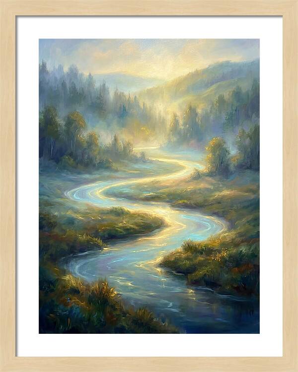Winding River At Dawn