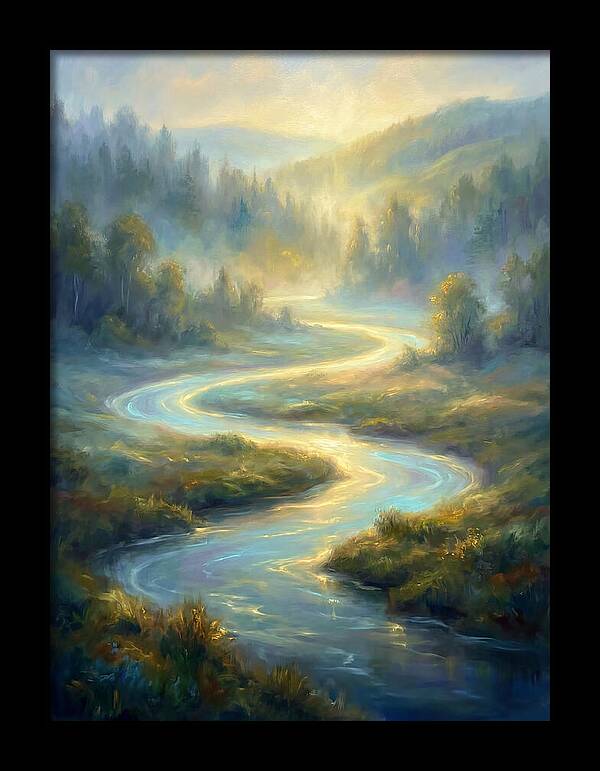 Winding River At Dawn