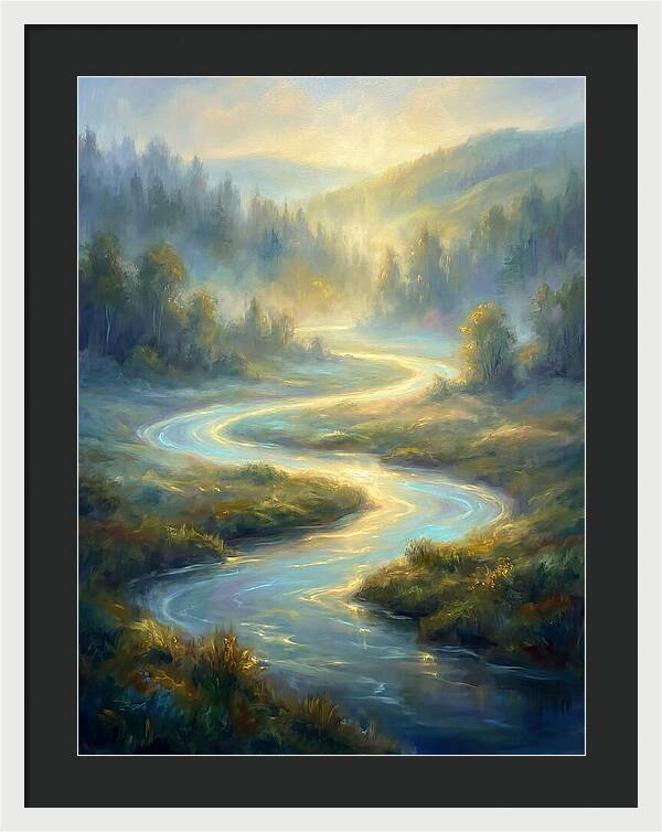 Winding River At Dawn