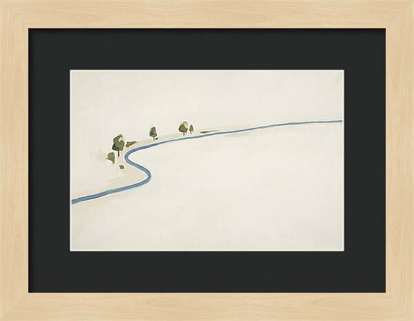 Winding River Through Minimal Landscape