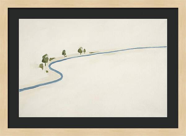 Winding River Through Minimal Landscape