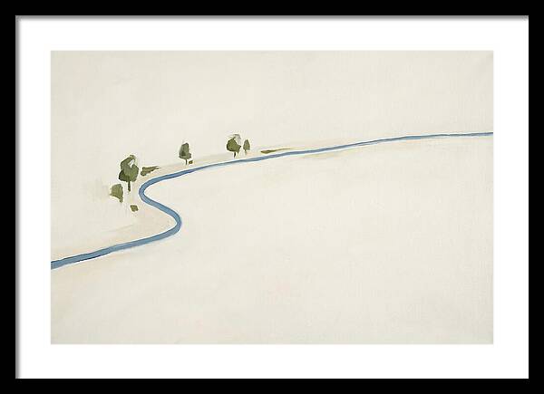 Winding River Through Minimal Landscape