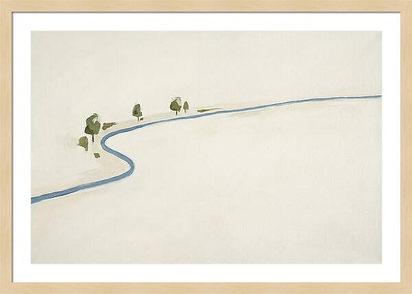 Winding River Through Minimal Landscape