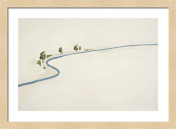 Winding River Through Minimal Landscape