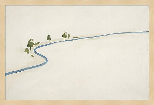 Winding River Through Minimal Landscape