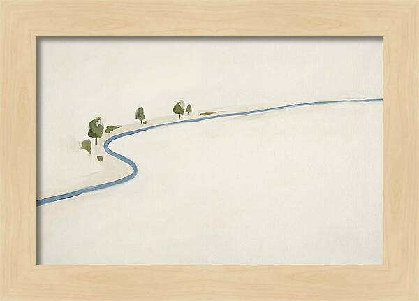 Winding River Through Minimal Landscape