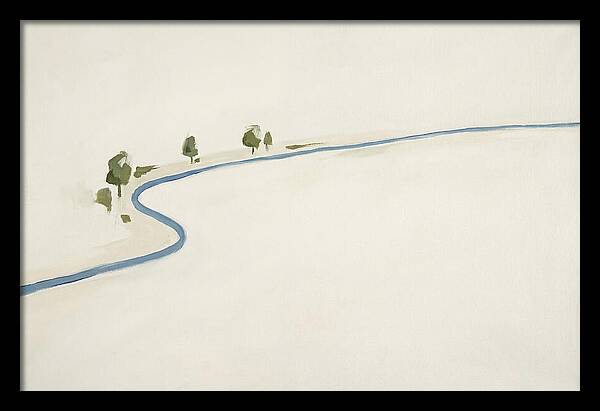 Winding River Through Minimal Landscape