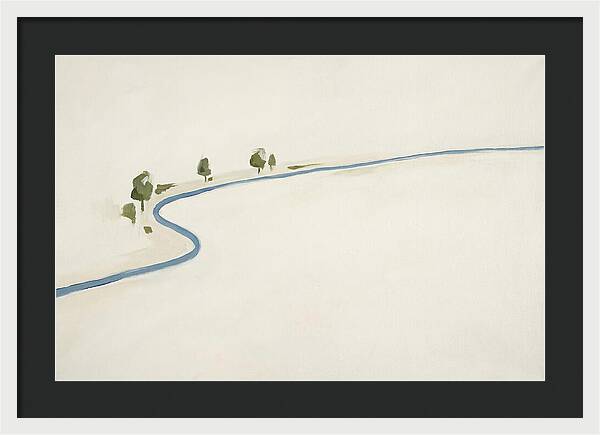 Winding River Through Minimal Landscape