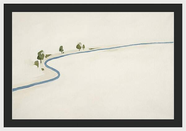 Winding River Through Minimal Landscape