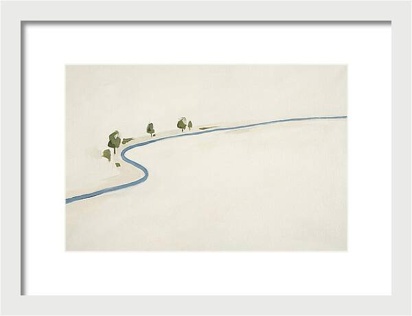 Winding River Through Minimal Landscape
