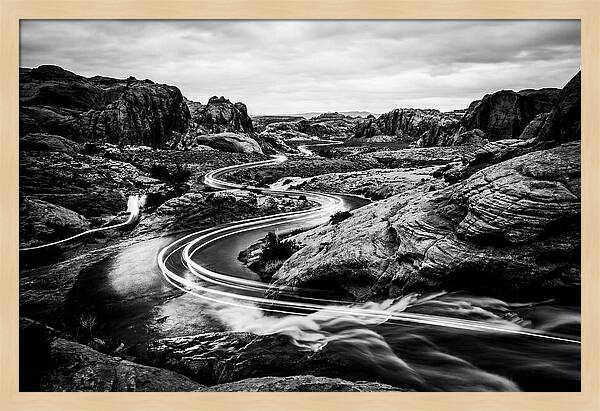 Winding River Through Rocky Landscape