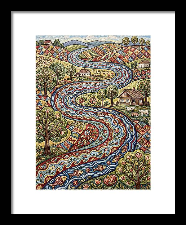 Winding River Through Vibrant Fields