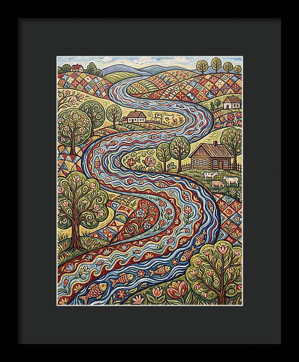 Winding River Through Vibrant Fields