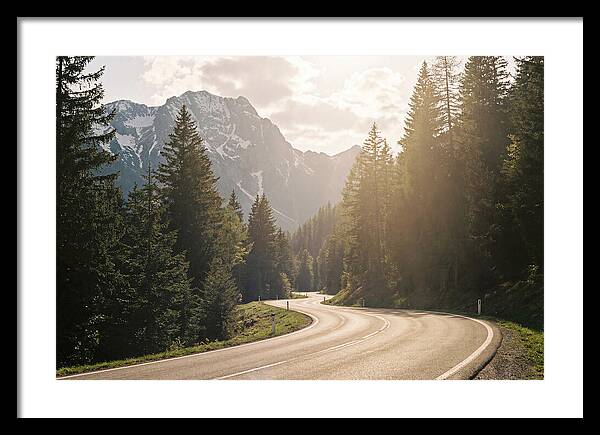 Winding Road Through Alpine Landscape