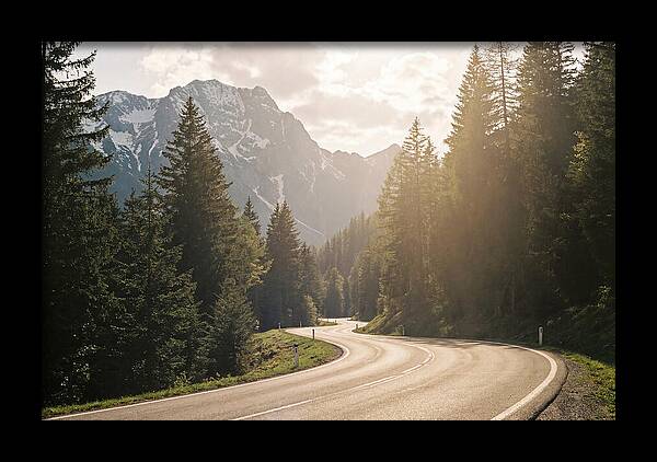 Winding Road Through Alpine Landscape