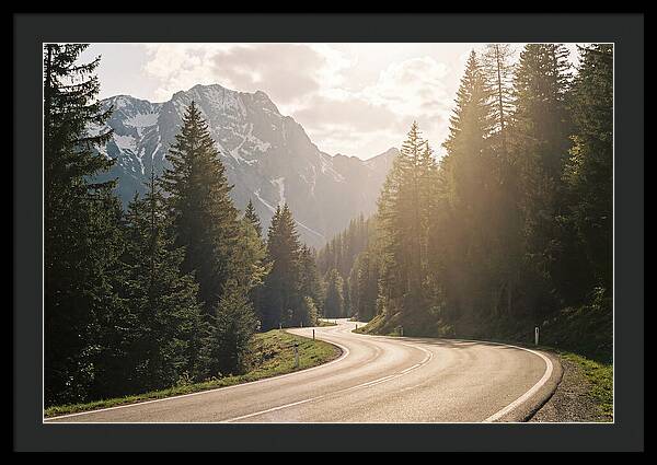 Winding Road Through Alpine Landscape