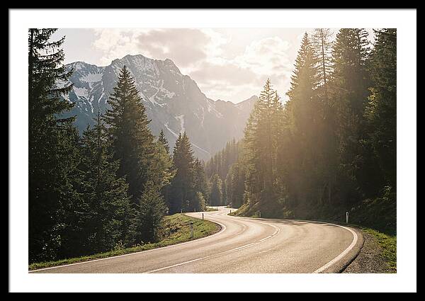 Winding Road Through Alpine Landscape
