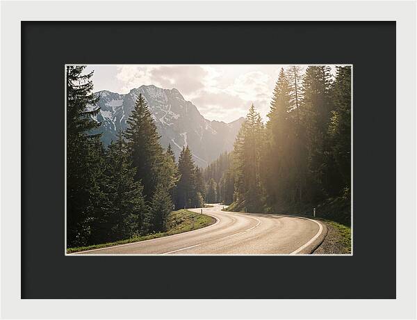 Winding Road Through Alpine Landscape