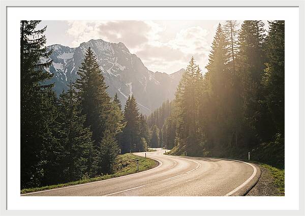 Winding Road Through Alpine Landscape