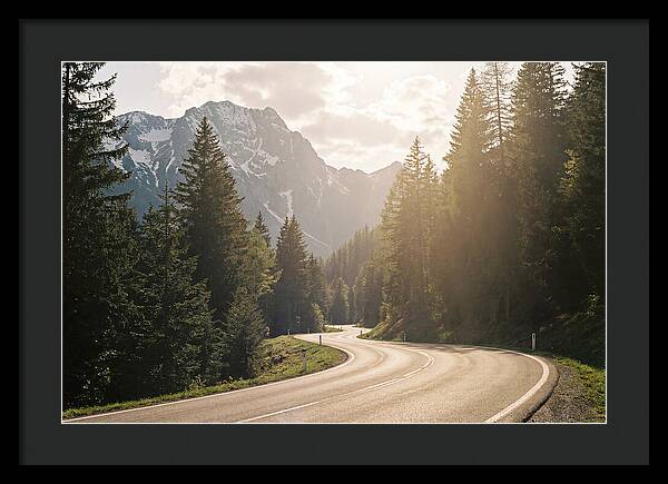 Winding Road Through Alpine Landscape