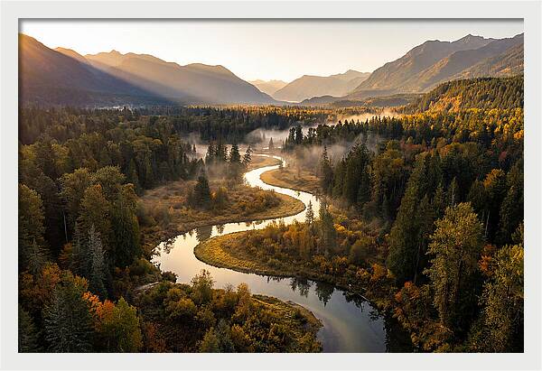 Winding Through Autumns Embrace