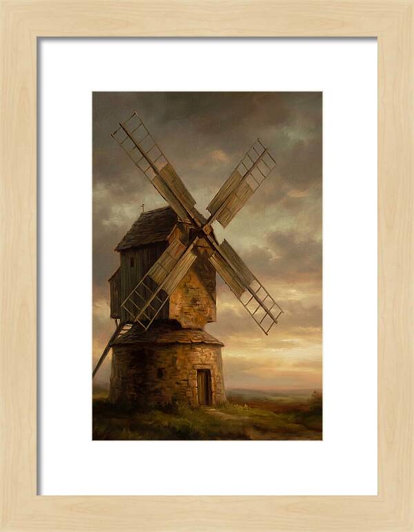 Windmill At Dusk