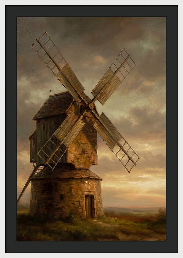 Windmill At Dusk