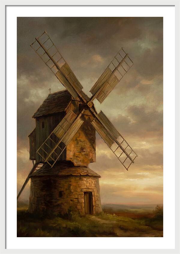 Windmill At Dusk