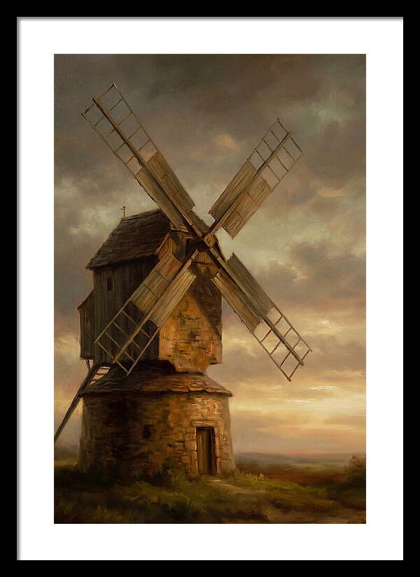 Windmill At Dusk