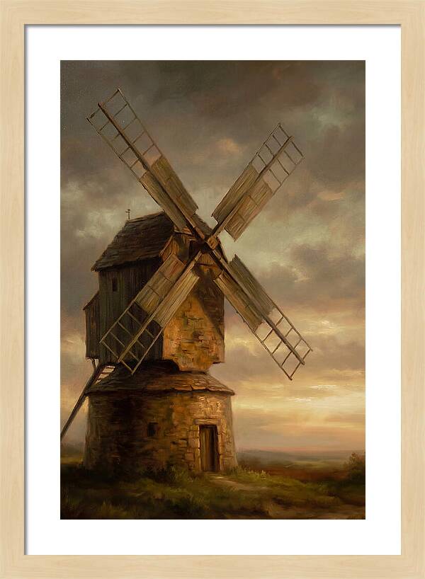 Windmill At Dusk