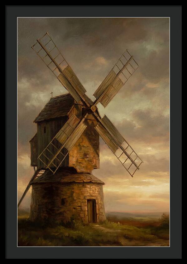 Windmill At Dusk