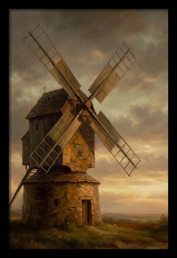 Windmill At Dusk