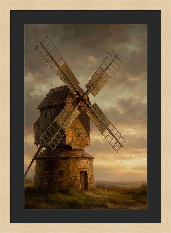 Windmill At Dusk