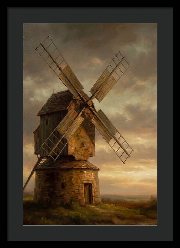 Windmill At Dusk