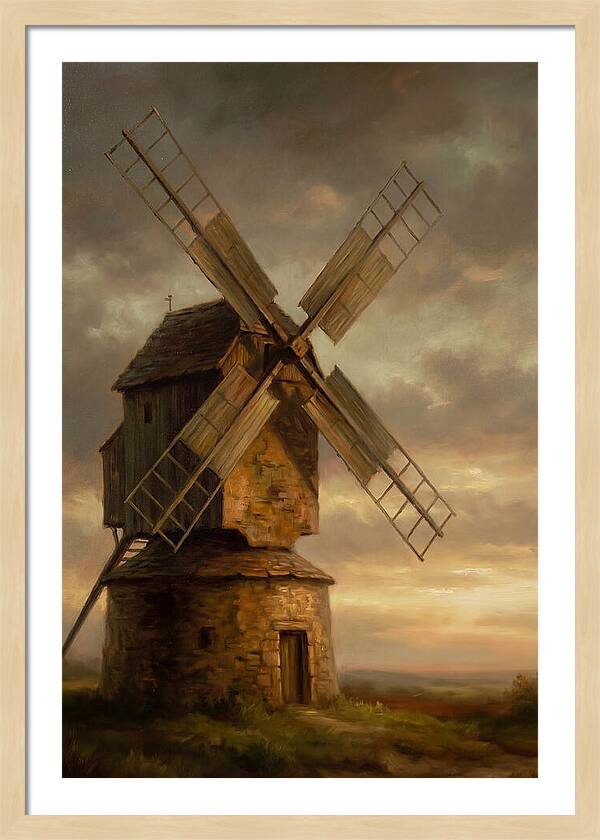Windmill At Dusk