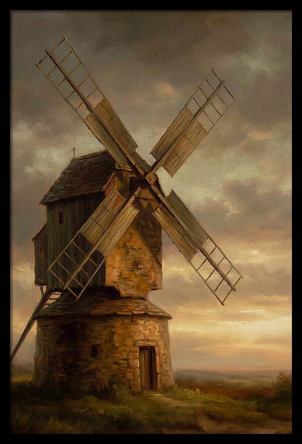 Windmill At Dusk